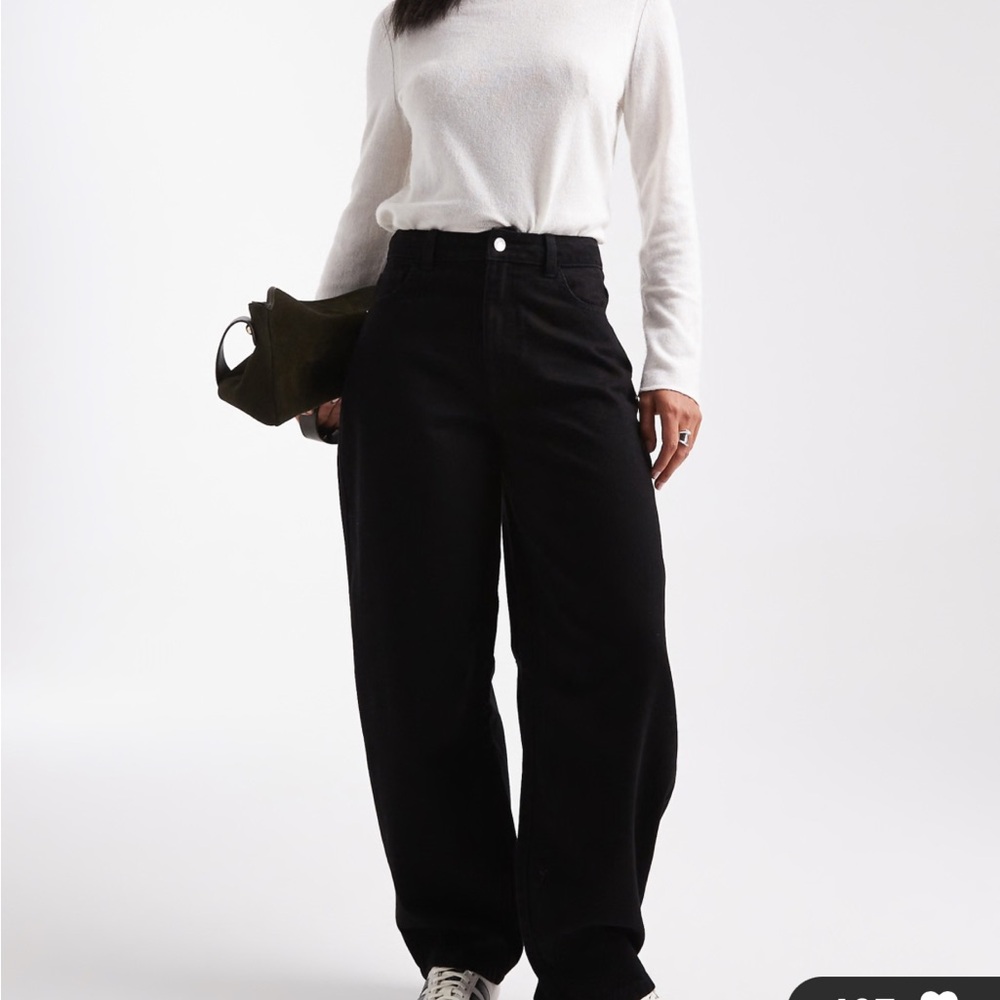 ASOS Black Wide Leg Jeans